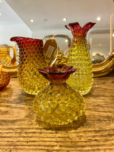 Bohemia hobnail set of 3