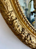 French gilt oval mirror H79