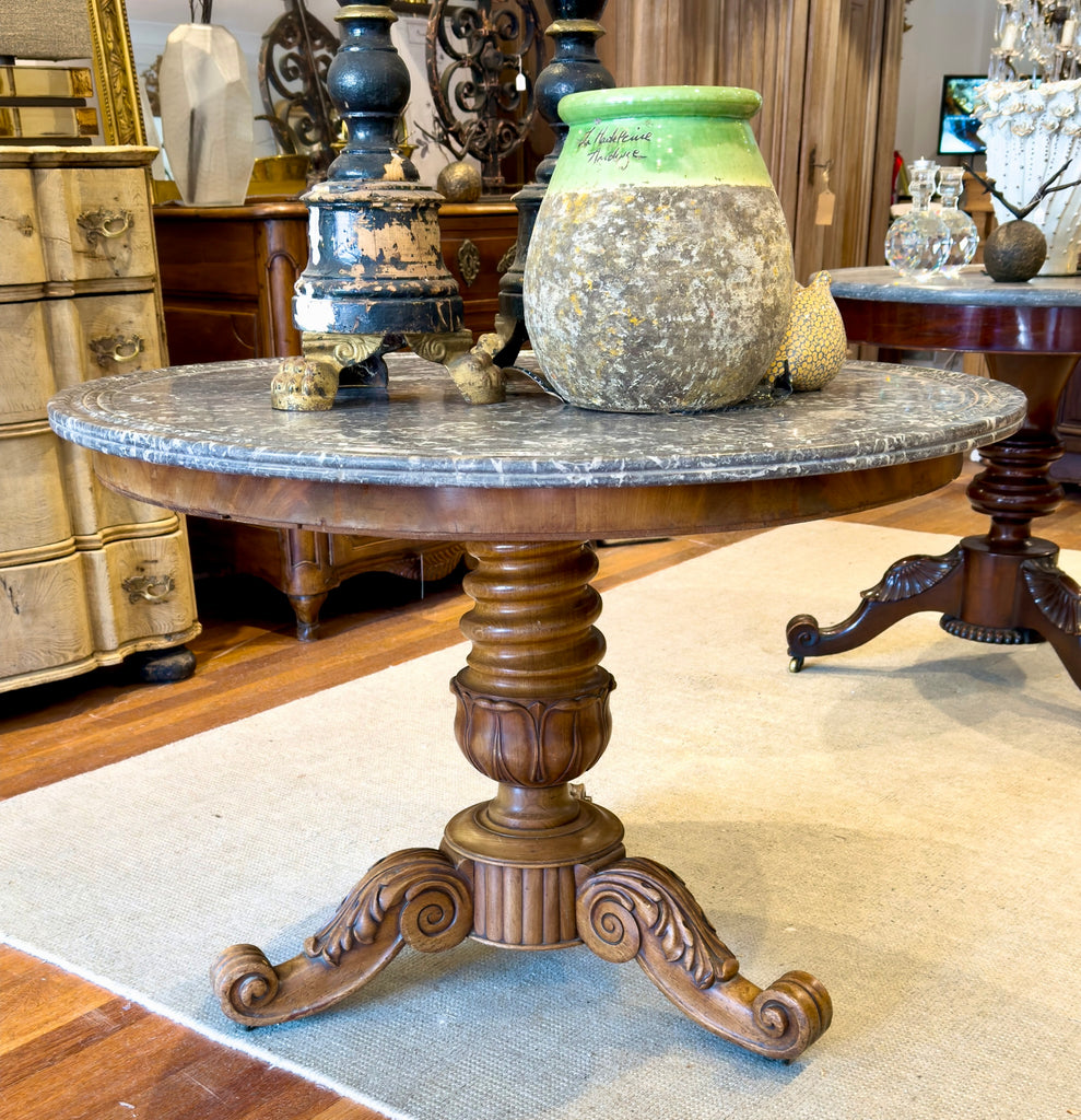 French table marble top D103 H73