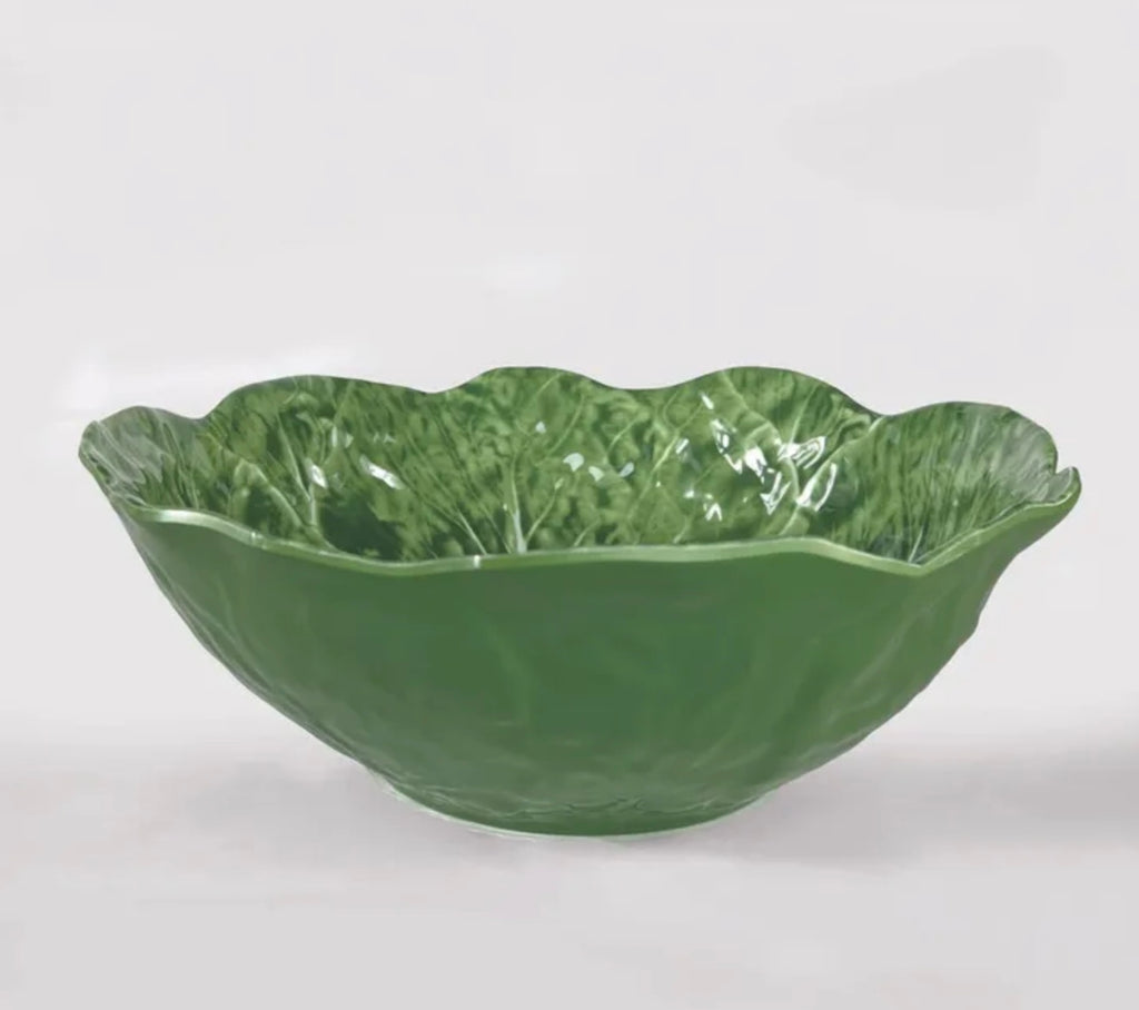 Melamine cabbage green serving bowl 32.5cm