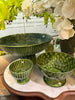 Green bowl on pedestal H11