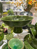 Green bowl on pedestal