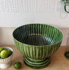 Green bowl/ice bucket on pedestal XL H28 D38