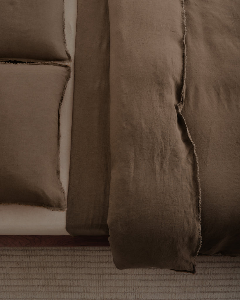 Hale Mercantile Flocca Linen Doona cover QUEEN
