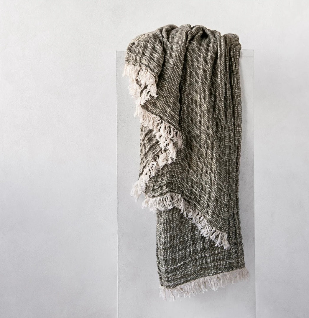 Hale Mercantile Throw crush linen