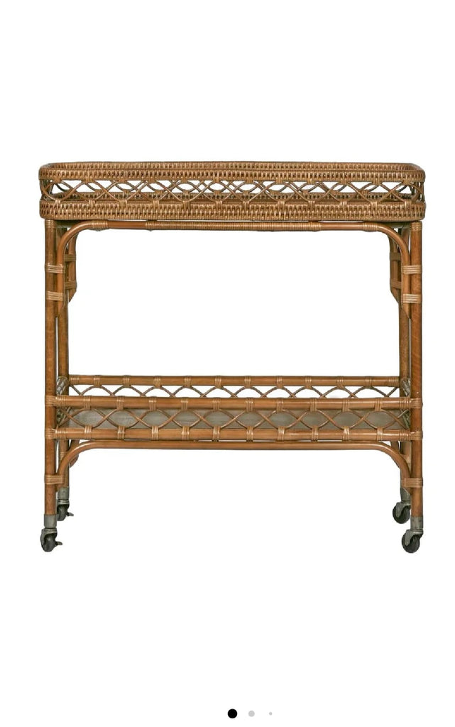 Bar cart rattan L94