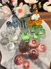 Ball tealight holders glass 10cm