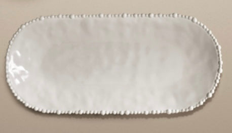 Melamine beaded oval platter