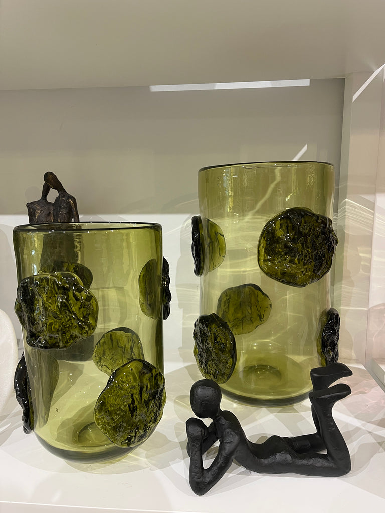 Vase Chartreuse green H27