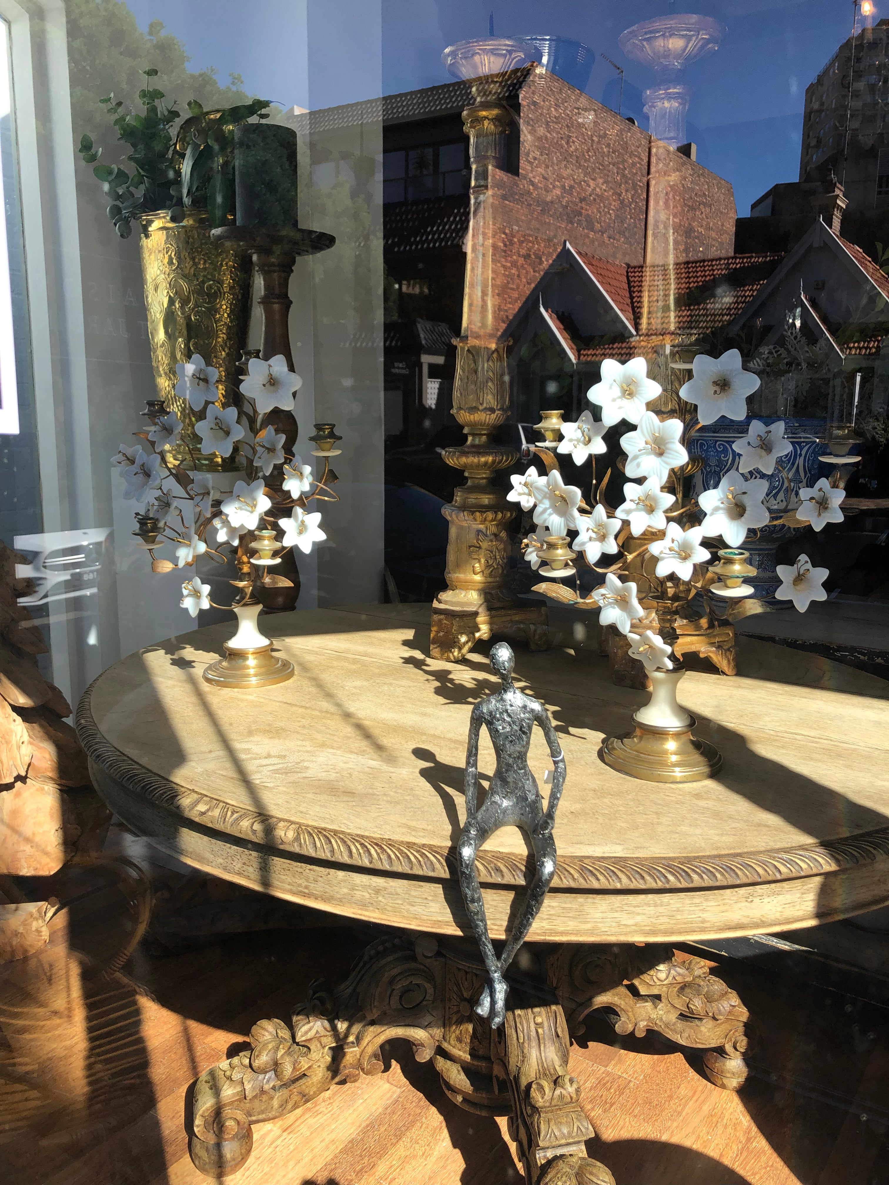 French table bleached oak L129 D112 H75