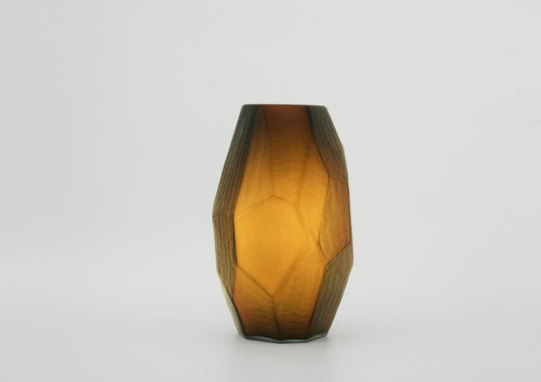 Vase glass amber