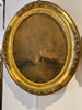 French oval gilt landscape