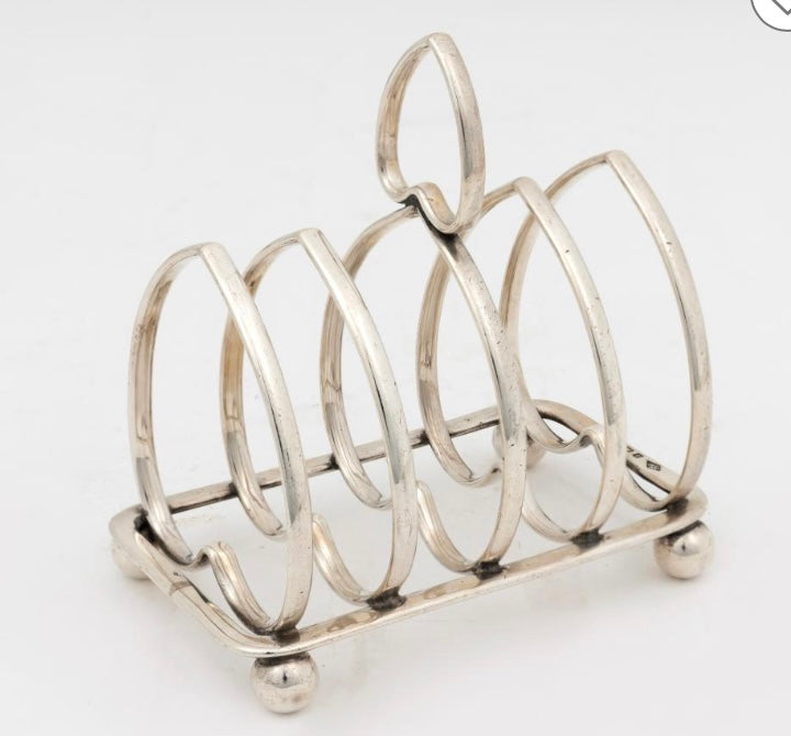 Silver toast holder