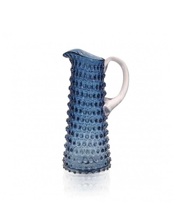 Jug tall glass hobnail 1L