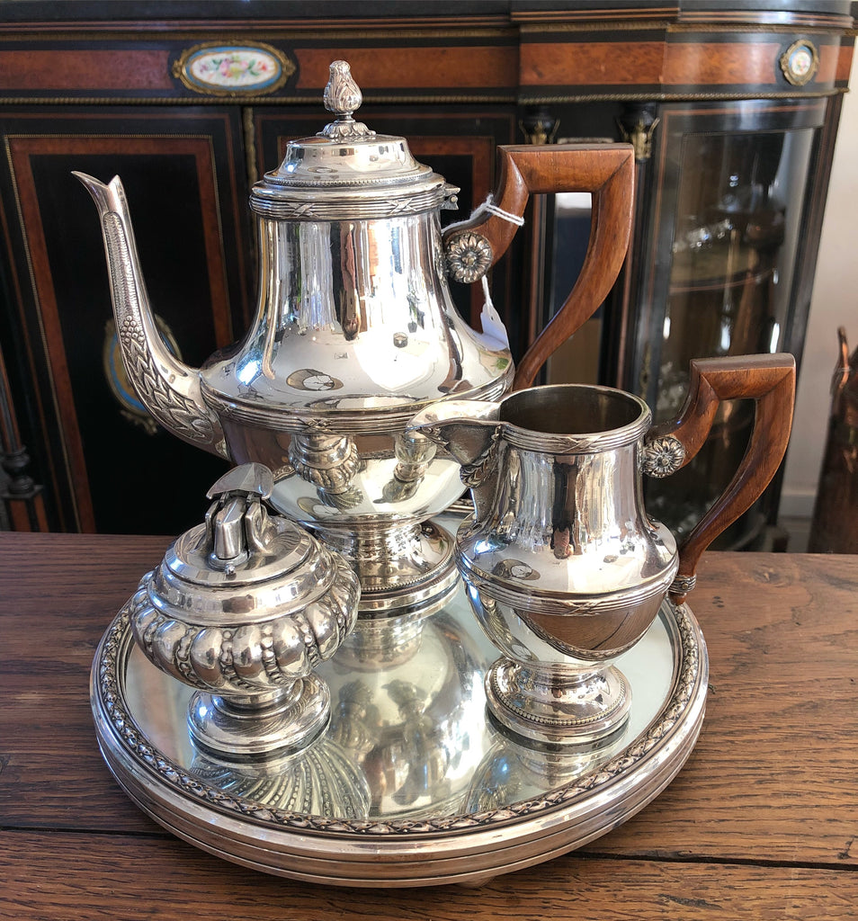 Silver plate tea set