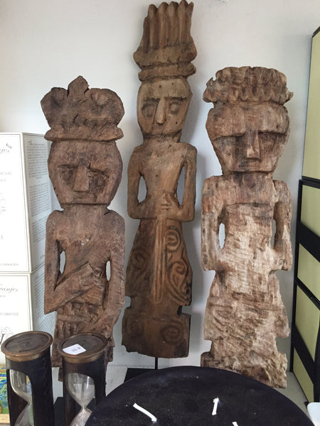 Timber carving on stand