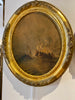 French oval gilt landscape