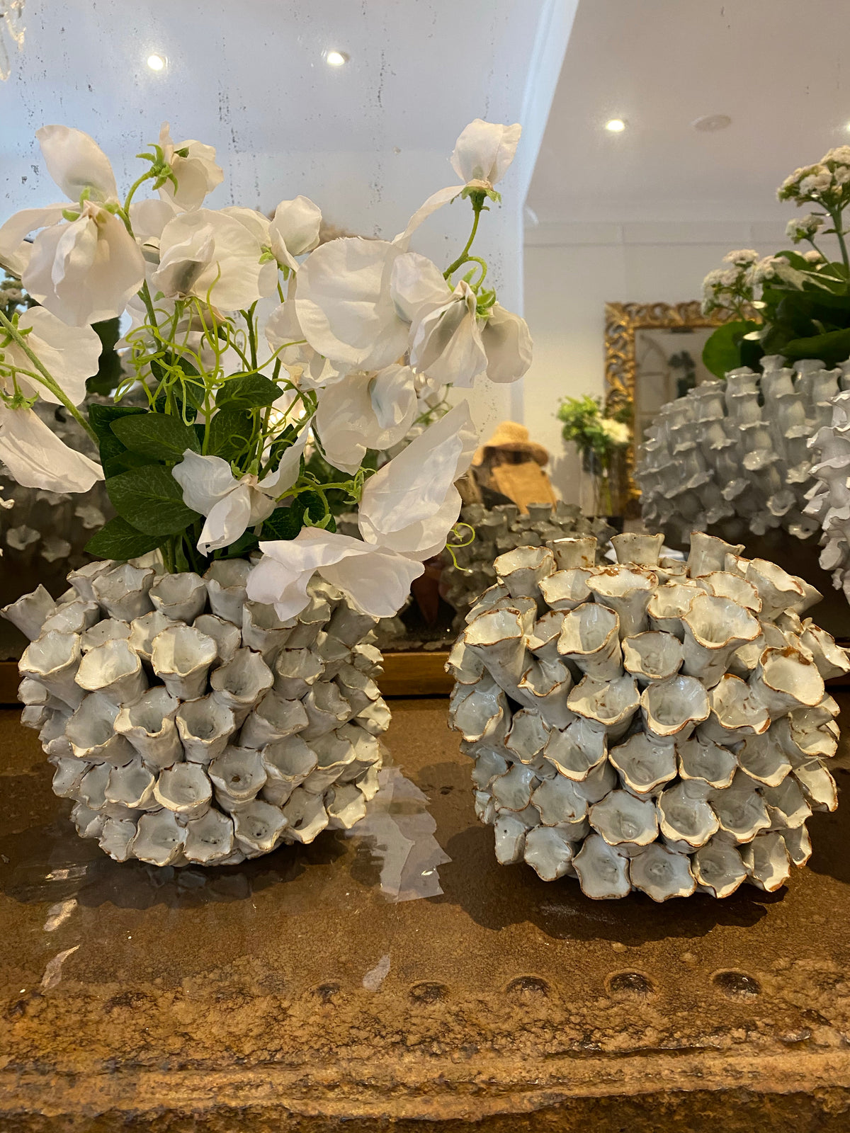 Vase ceramic Barnacle white small