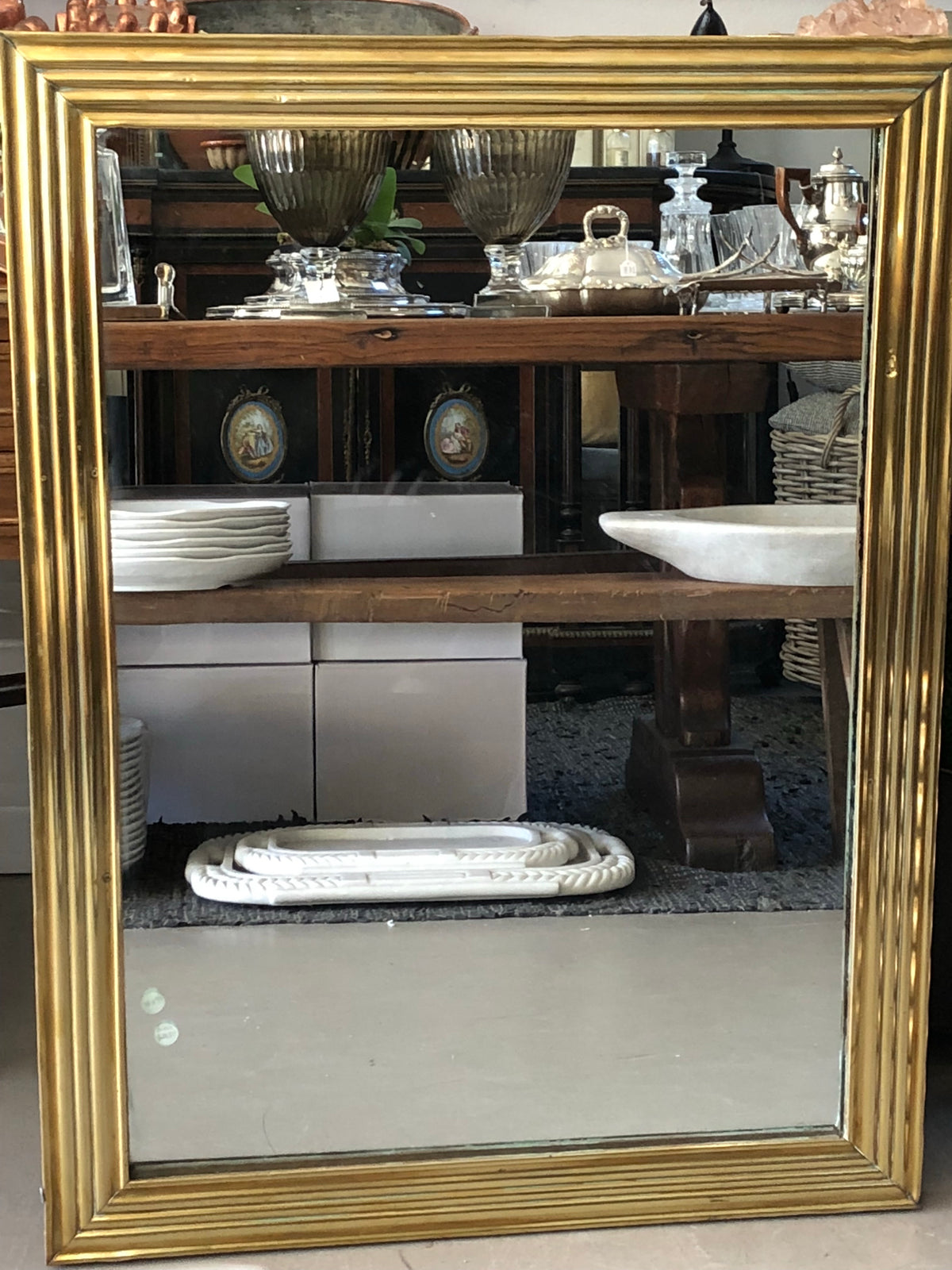 French mirror brass H97 W73