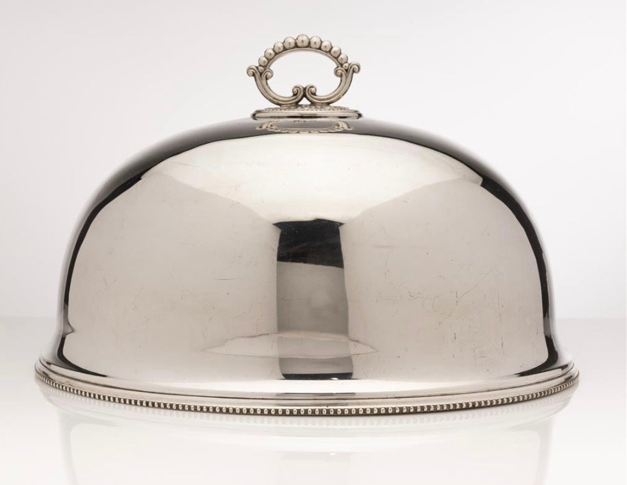 Silver plate food dome