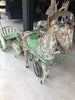 French metal horse and cart