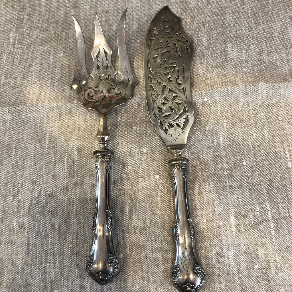 Silver fork and lifter